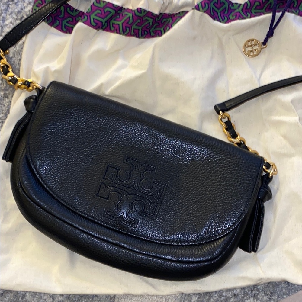 Tory Burch Black Leather Crossbody Bag